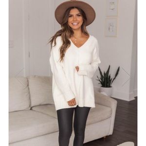 Pink Lily Without a Doubt Chenille Sweater